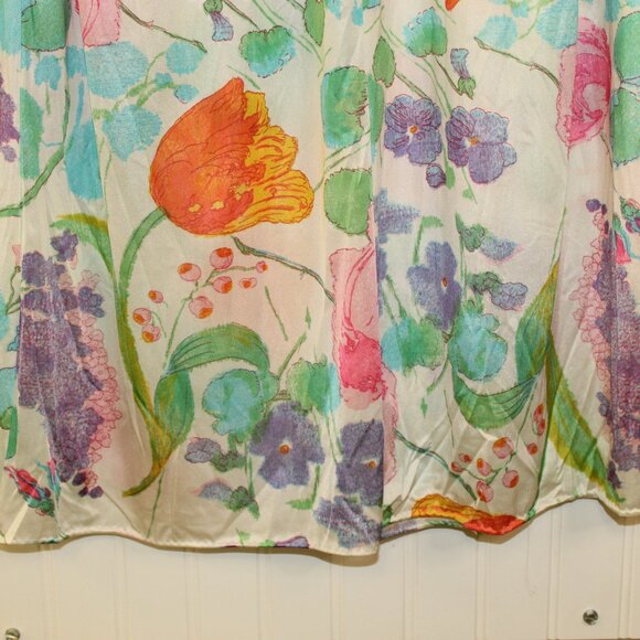 Vintage Vanity Fair Floral Print Nylon Long Nightgown - Picture 5 of 8